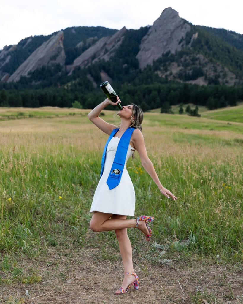 Flatirons graduation photos Boulder Colorado